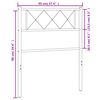 vidaXL Hoofdbord 90 cm metaal wit