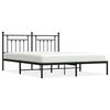 vidaXL Bedframe met hoofdbord metaal zwart 180x200 cm