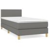 vidaXL Boxspring met matras stof donkergrijs 80x200 cm