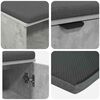vidaXL Halbank met kussen Effen Beton Grijs 60 x 38 x 46 cm