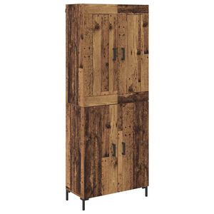 vidaXL Hoge kast 2 pcs Oud Hout Bewerkt hout
