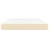 vidaXL Pocketveringmatras 140x200x20 cm stof crèmekleurig