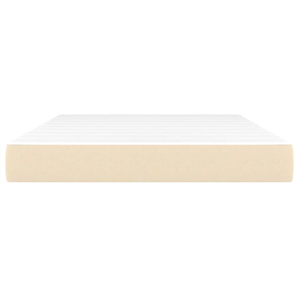 vidaXL Pocketveringmatras 140x200x20 cm stof crèmekleurig
