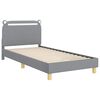 vidaXL Bedframe voor kinderen met hoofdbord Lichtgrijs 90 x 190 cm
