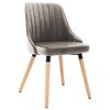 vidaXL Eetkamerstoelen 2 st fluweel lichtgrijs