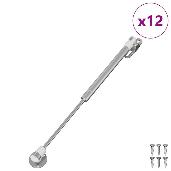 vidaXL Hydraulische Gasveer 12 pcs Zilver 280 x 17 x 16 mm