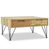 vidaXL Salontafel 80x80x40 cm massief teakhout