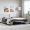 vidaXL Bedframe met hoofdbord metaal wit 183x213 cm