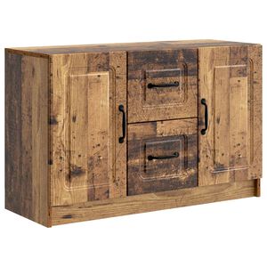 vidaXL Dressoir met lade Oud hout 89 x 34,5 x 57 cm Bewerkt hout