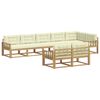 vidaXL Buiten bankenset 6 st Wit en cr&egrave;mekleurig Polyester