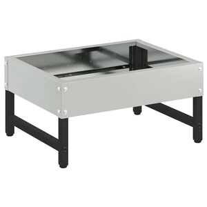 vidaXL Vogeleter Zilver 80 x 28 x 13.5 cm Gegalvaniseerd staal