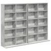 vidaXL CD Kast 2 st Betongrijs 65 x 23,5 x 97,5 cm Bewerkt hout