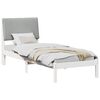 vidaXL Bedframe Wit en lichtgrijs 75 x 190 cm Massief grenenhout