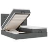 vidaXL Ottoman bed met matrassen en LED's 160x200cm stof donkergrijs