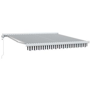 vidaXL Luifel uittrekbaar 3x2,5 m stof en aluminium antraciet en wit