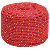 vidaXL Multifunctioneel gebruikstouw 10 mm 500 m Rood PP