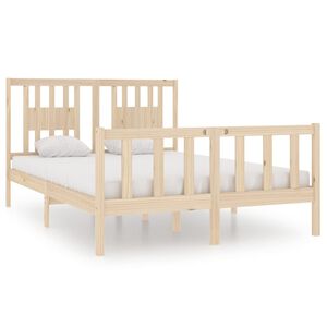 vidaXL Bedframe massief hout 135x190 cm