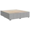 vidaXL Boxspring met matras stof lichtgrijs 200x200 cm