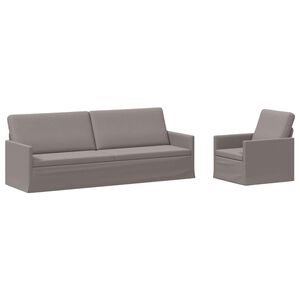 vidaXL Bankstel 2 pcs Taupe Stof