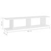 vidaXL Wandschappen 2 st 90x18x20 cm bewerkt hout wit