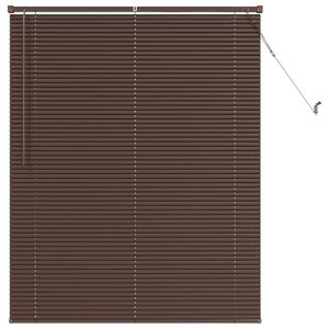 vidaXL Venetiaanse Blind Donkerbruin met Patroon 150 x 120 cm PVC