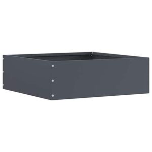 vidaXL Gazonrand 40 x 40 x 13 cm Staal Antraciet