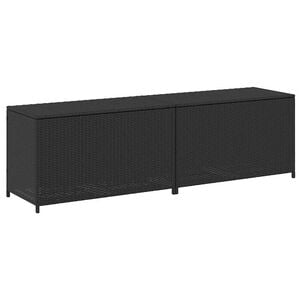 vidaXL Tuinbox 200x50x60 cm poly rattan zwart