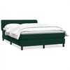 vidaXL Boxspring met matras fluweel donkergroen 160x220 cm