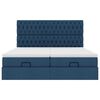 vidaXL Ottoman bed met matrassen en LED's 180x200cm stof blauw
