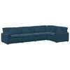 vidaXL Modulaire bank met kussens fluweel blauw
