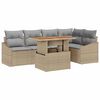 vidaXL Tuinbankenset 6 st Beige en Grijs