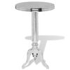 vidaXL Bijzettafel rond aluminium zilver