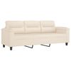 vidaXL 2-delige Loungeset met kussens microvezelstof beige