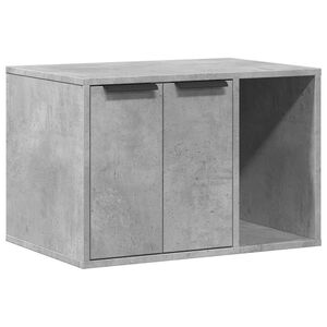 vidaXL Kattenbakkast 60x40x40 cm bewerkt hout betongrijs