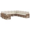 vidaXL Tuinbankenset 11 pcs Beige en Cr&egrave;me Wit poly rattan