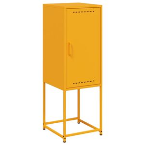vidaXL Hoge kast 36x39x107 cm staal mosterdgeel