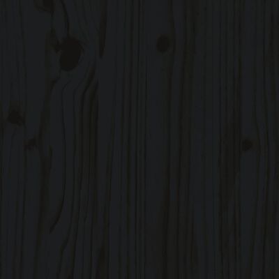 vidaXL Slaapbank 80x200 cm massief grenenhout zwart