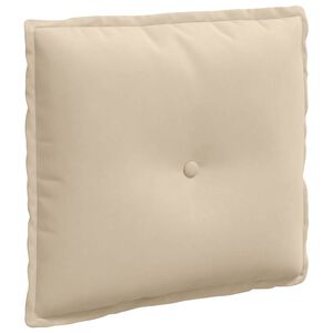vidaXL Rugkussen Cr&egrave;mekleurig 50 x 45 cm Microvezel Stof