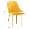 vidaXL Eetkamerstoelen 6 st fluweel geel