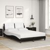 vidaXL Bed met matras "Zadar" kunstleer zwart en wit 140x200 cm