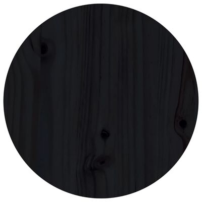 vidaXL Salontafel Ø 40x60 cm massief grenenhout zwart