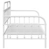 vidaXL Bedframe voor een daybed met hoofdeinde Wit 107 x 203 cm Staal