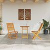 vidaXL Vouw Bistro Set 3 pcs Bruin Massief acaciahout