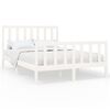 vidaXL Bedframe zonder matras massief grenenhout wit 140x200 cm