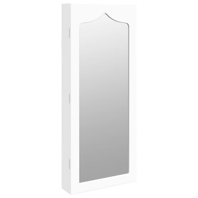 vidaXL Sieradenkast met spiegel wandgemonteerd 37,5x10x90 cm wit