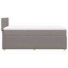 vidaXL Boxspring met matras stof taupe 80x200 cm