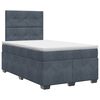 vidaXL Boxspringbed met matras Donkergrijs 120 x 200 cm Fluweel