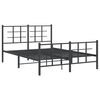 vidaXL Bedframe met hoofd- en voeteneinde metaal zwart 140x190 cm