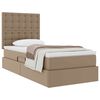 vidaXL Opslag bed met matras Cappuccino 90 x 190 cm Nep Leer