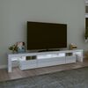 vidaXL Tv-meubel met LED-verlichting 230x36,5x40 cm hoogglans wit